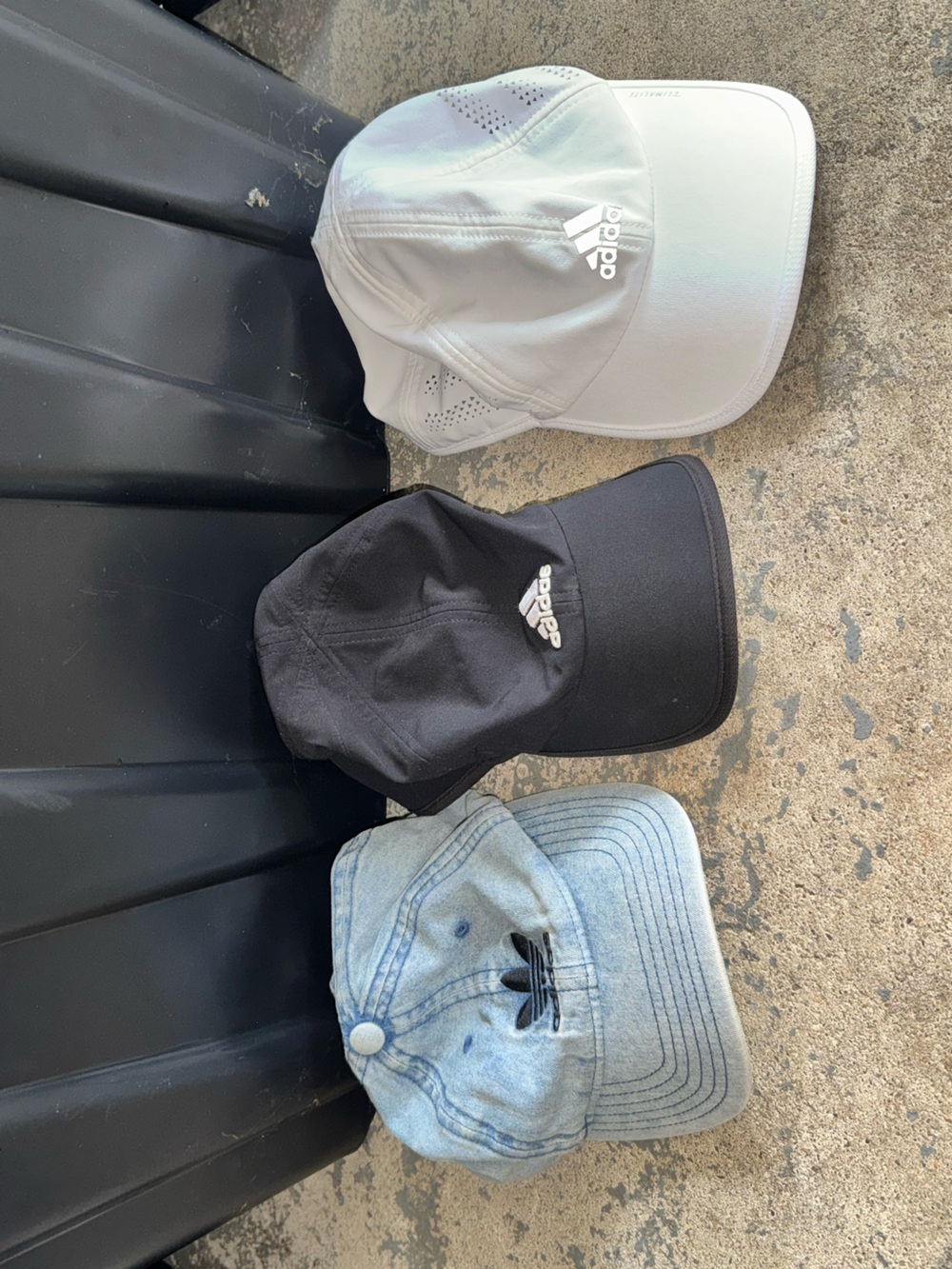 adidas Men’s Black, Gray, and White Athletic Caps (3-Pack)